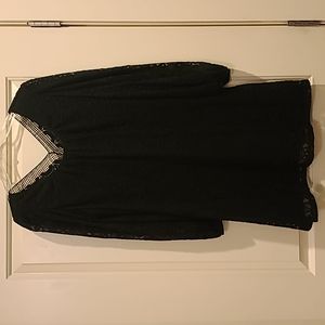 Voom by Joy Han ladies L black lace-overlay dress